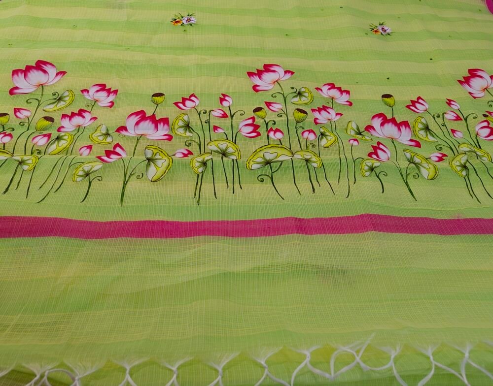 Parrot Green Saree