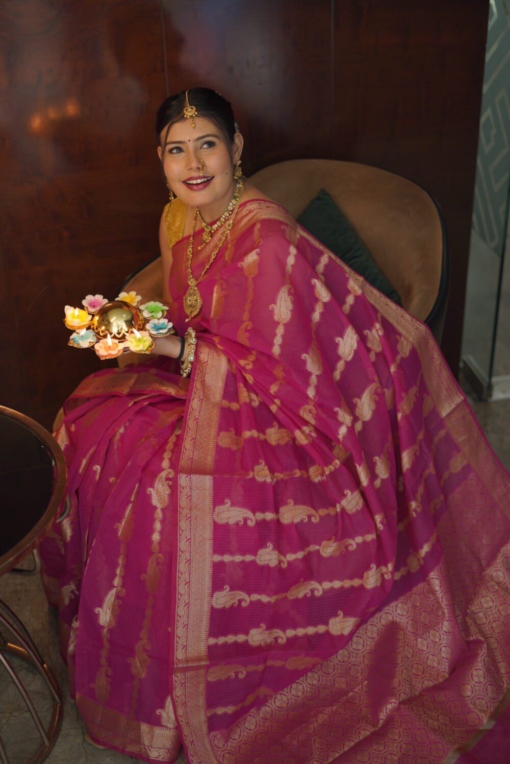 Royal Rani Pink Saree - The Closet Saree