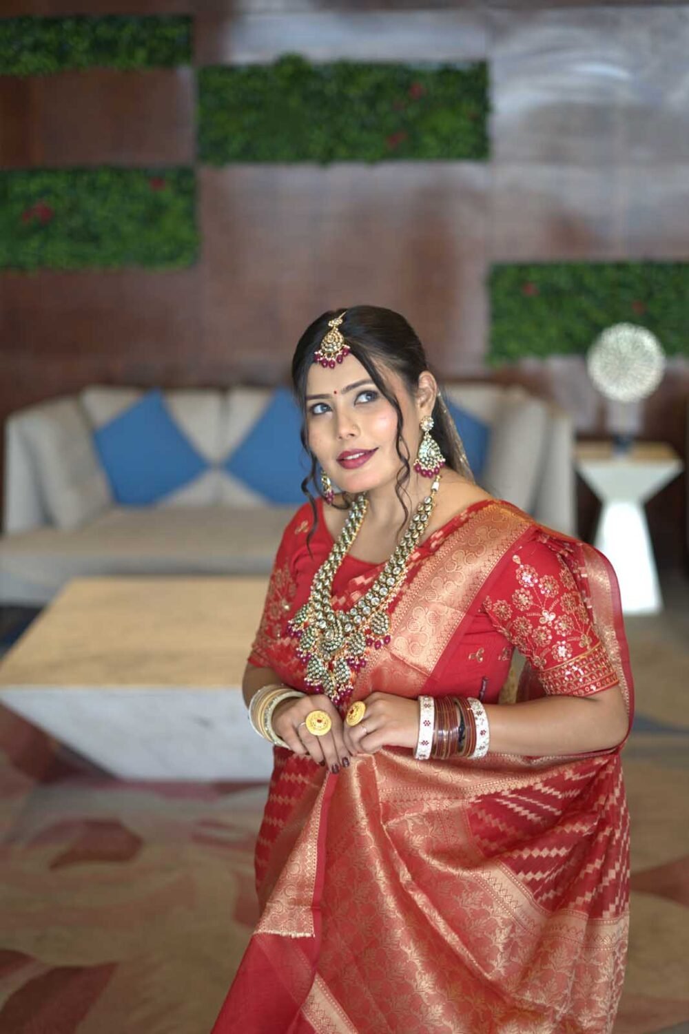 Stunning Red Saree l The Closet Saree - Image 3