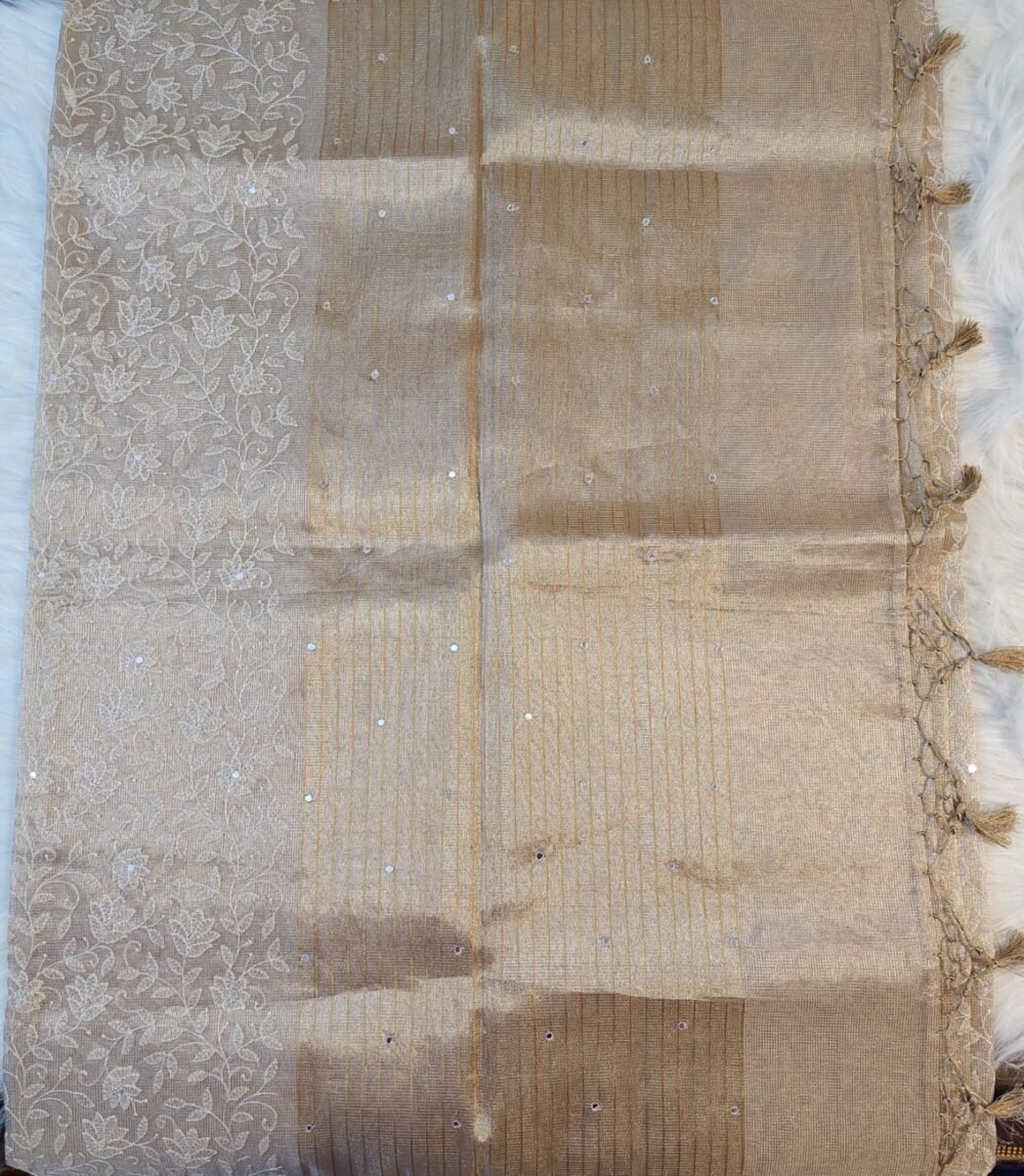 Beige Saree