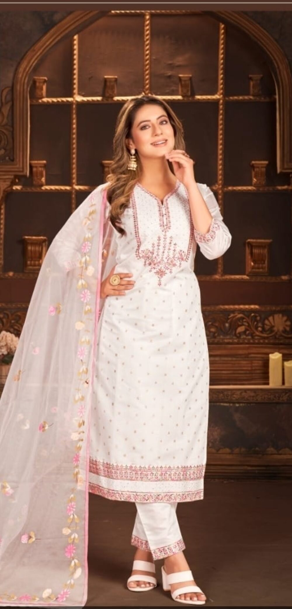 Trendy Semi-Silk Suit Set for women