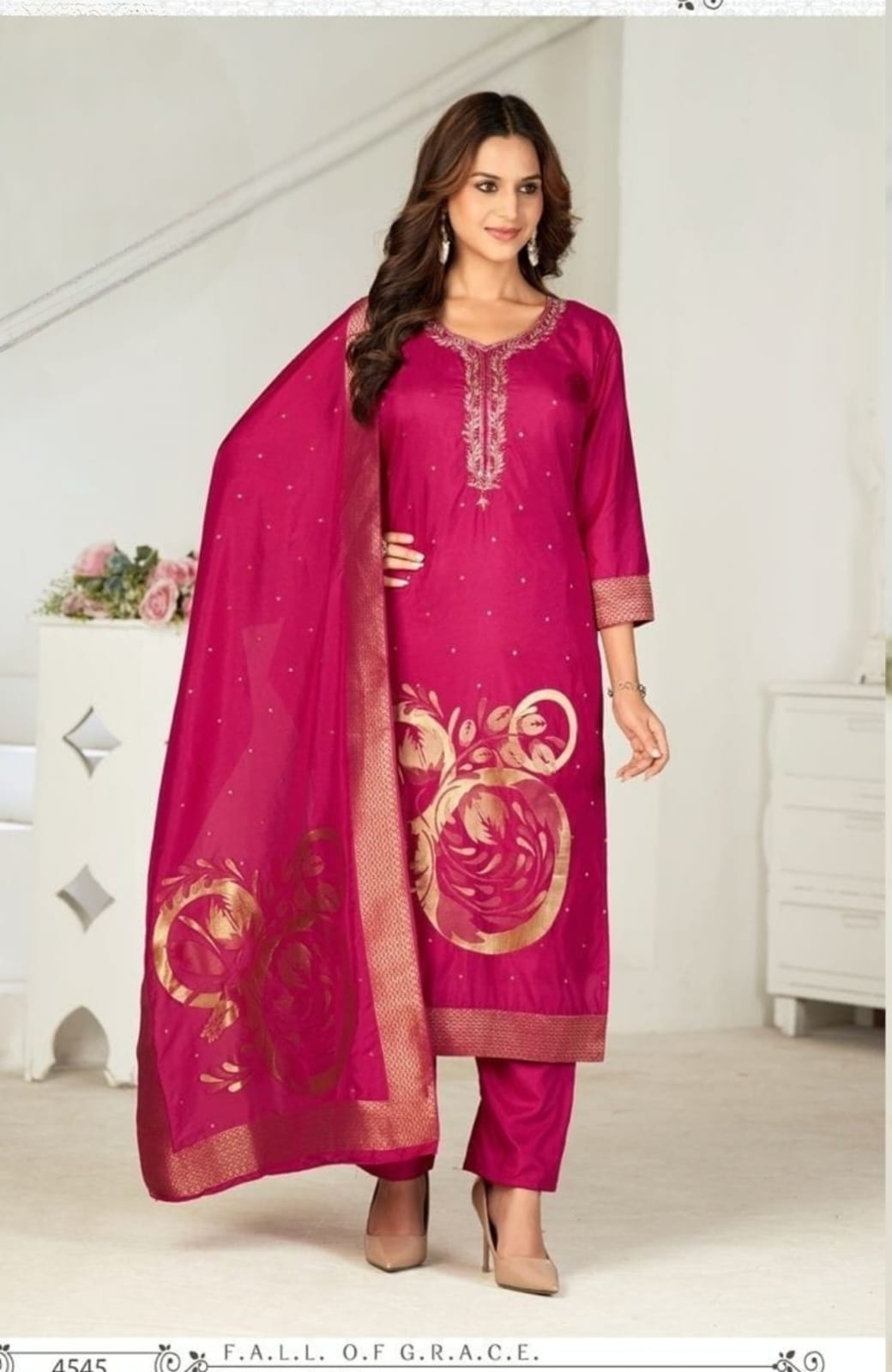 Timeless Grace in Silk - A Salwar Suit Set Made for Every Occasion !
