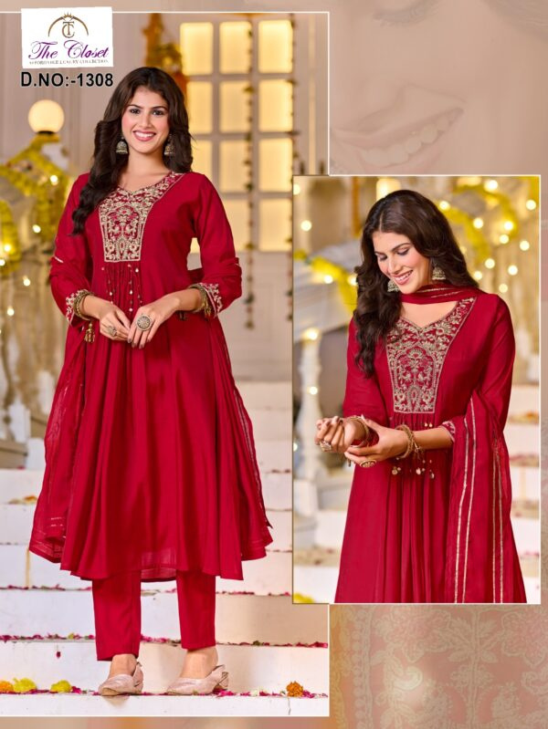 Elegant Full Suit in Premium Mal Chanderi Fabric