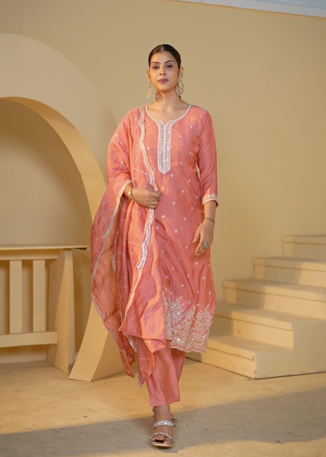 The Gorgeous Salmon Pink Suit