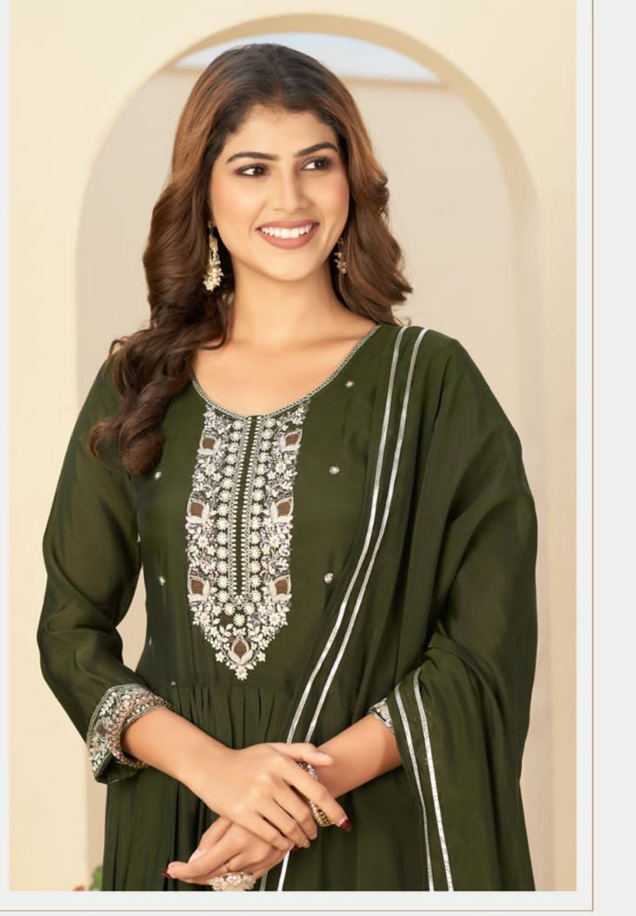 The Bottle Green Semi Silk Suit