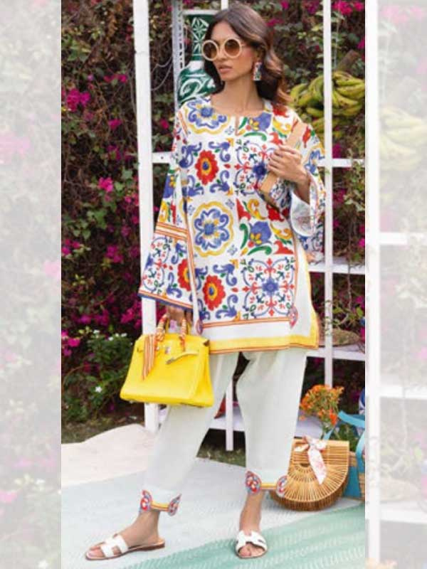 Stylish Cotton Silk Co-ord Set for Women – Comfortable Summer Wear (Printed Top & Pant)