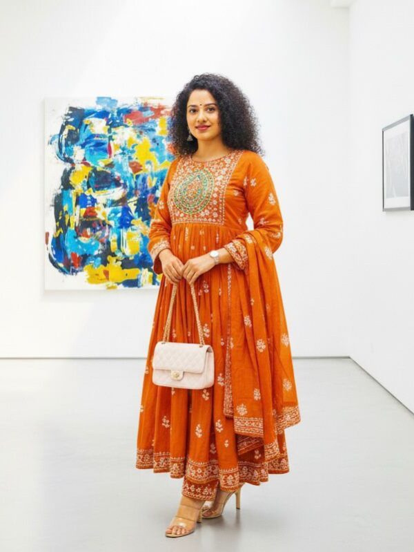 Beautiful Heavy Cotton Suit Set with beautiful embroidery work and prints. Available Sizes : M to 2XL Fabric : COTTON Inclusive: Top, Bottom & Dupatta [3 piece] Size :  M L XL XXL Care : Gentle Handwash