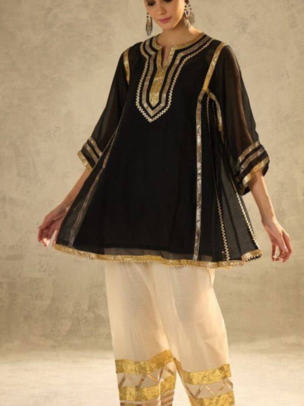 Choga Kurta & Gulabo Style Salwar Suit Chinon Co-ord Set with Gota Patti Work – Festive Wear for Women