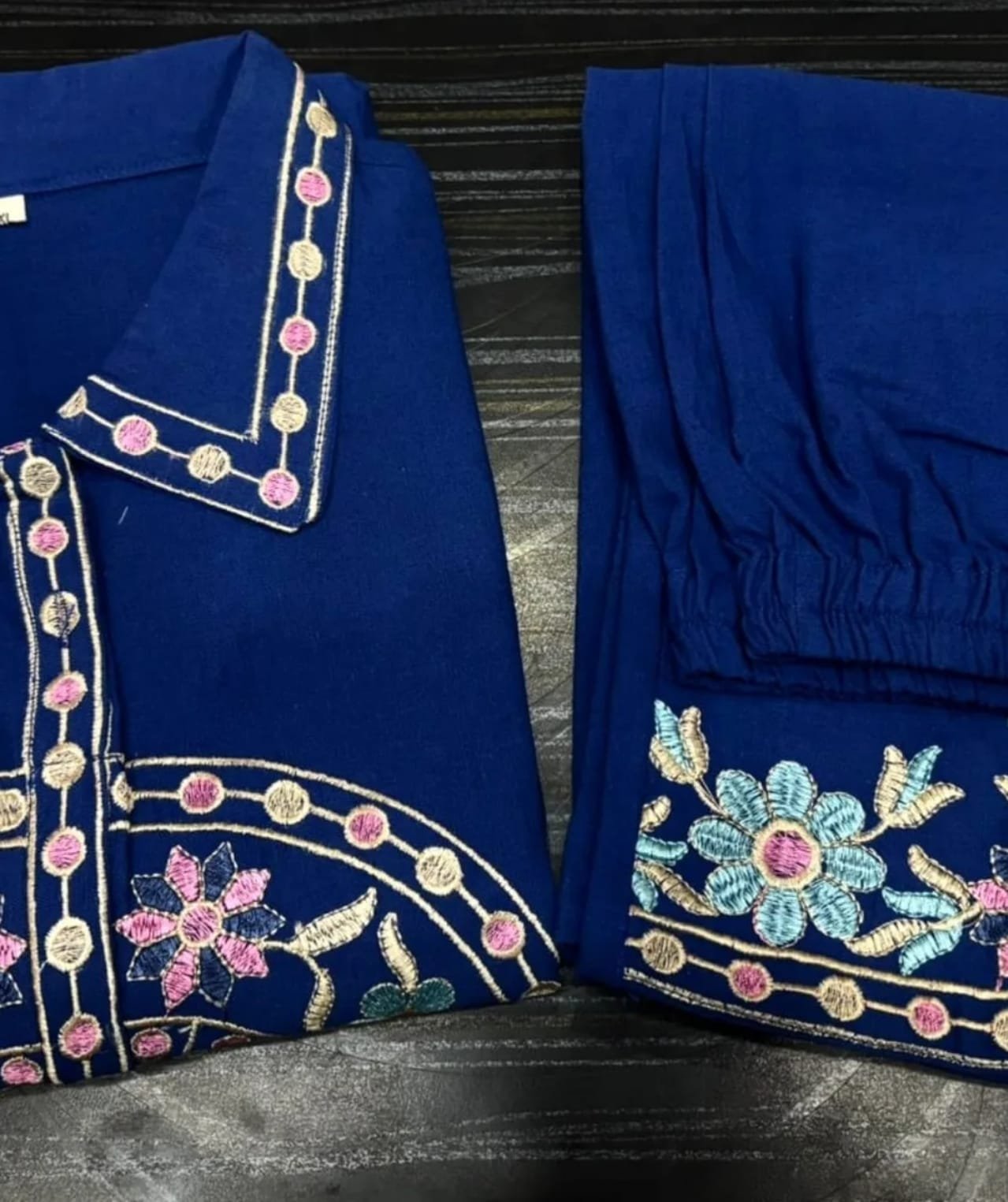 Classic Cotton Flex Embroidered Co-Ord Set for Women - Image 6