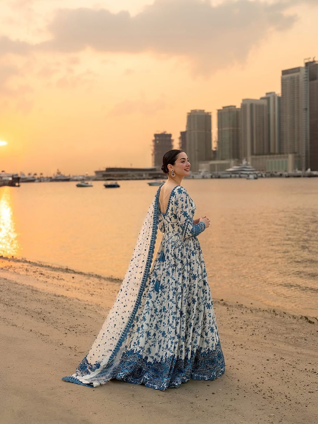 Eye-catching Partywear Outfit - Heavy Faux Georgette Gown, Dupatta & Bottom Set