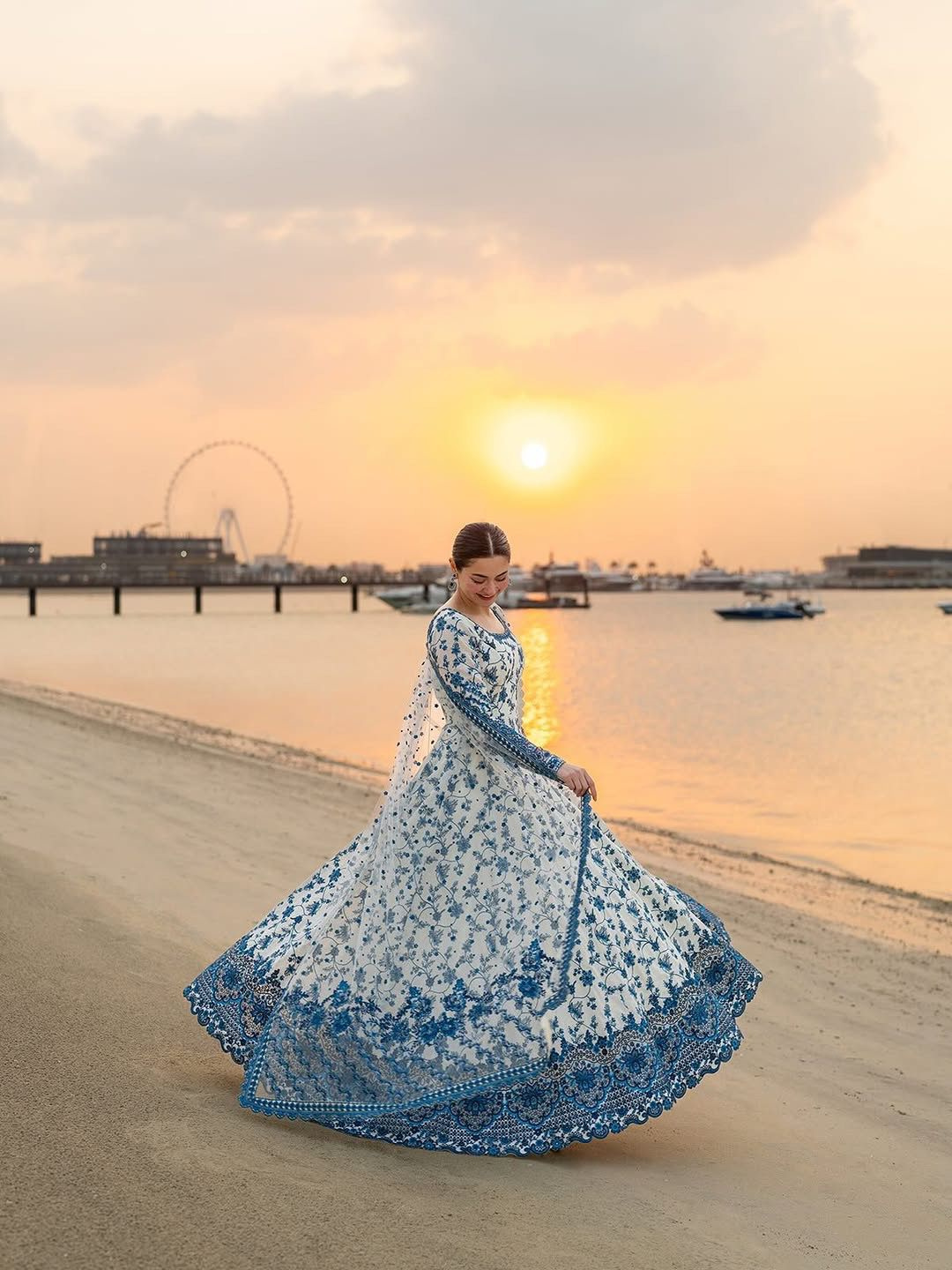 Eye-catching Partywear Outfit - Heavy Faux Georgette Gown, Dupatta & Bottom Set