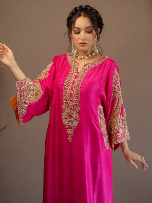 Desi Girl Era Set Elegant Chinon Embroidery Kurti Palazzo Set for Women