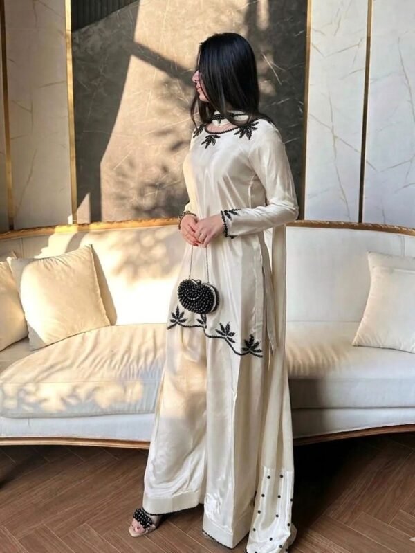 Women Kurta Set in Crepe Embroidered 3 Piece Suit for Women Party Wear Kurta Set