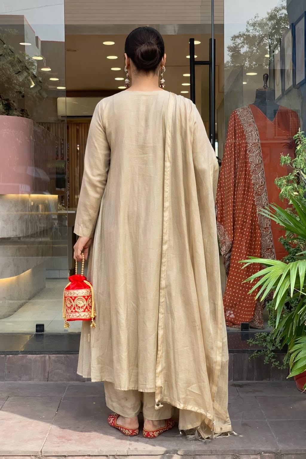 Royal Grace Pure Viscose Chanderi Silk Kurta Set with Zari Dupatta - Image 7