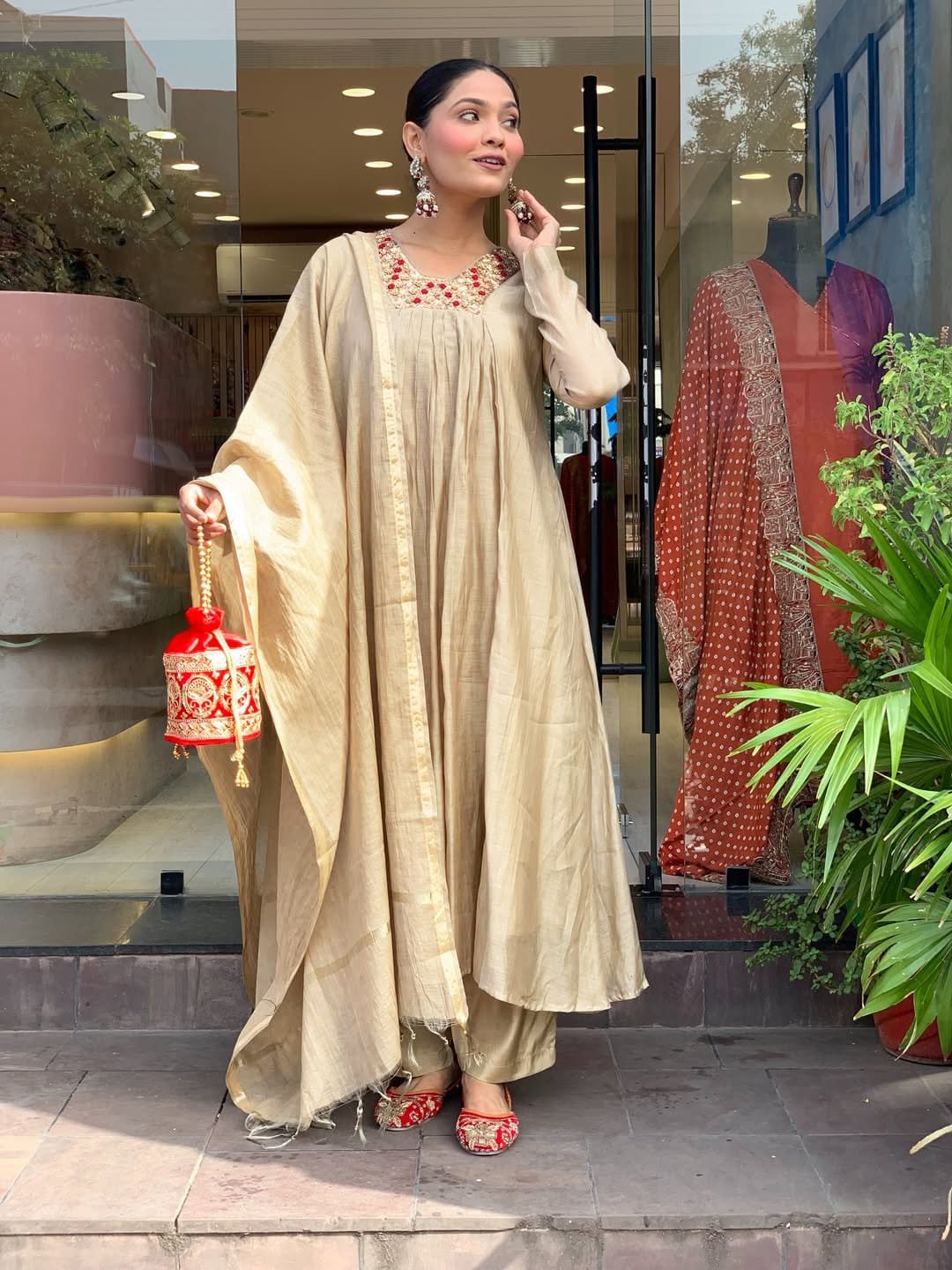 Royal Grace Pure Viscose Chanderi Silk Kurta Set with Zari Dupatta