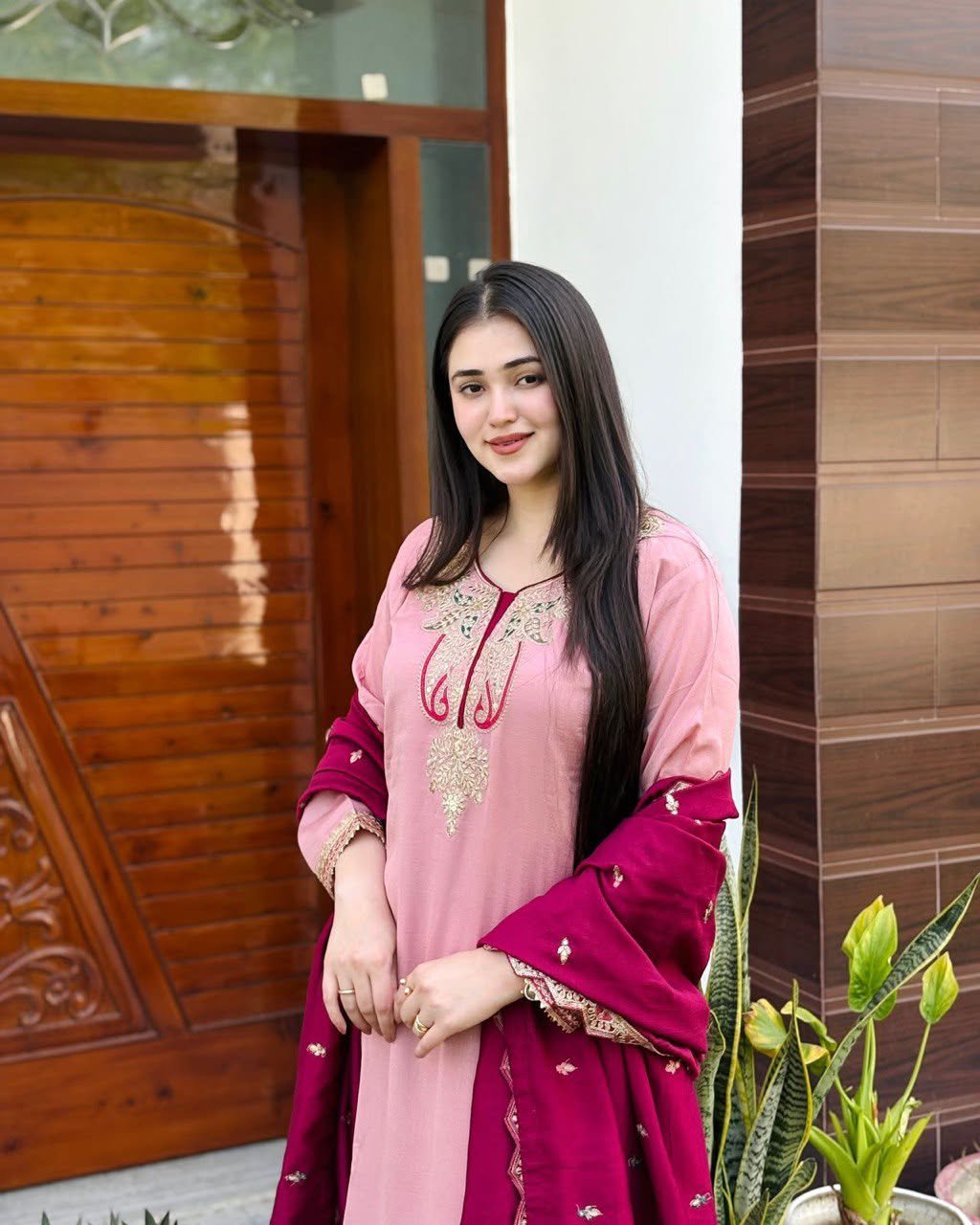 Elegant Fox Georgette Embroidered Kurta Palazzo Set with Dupatta for Women - Image 6