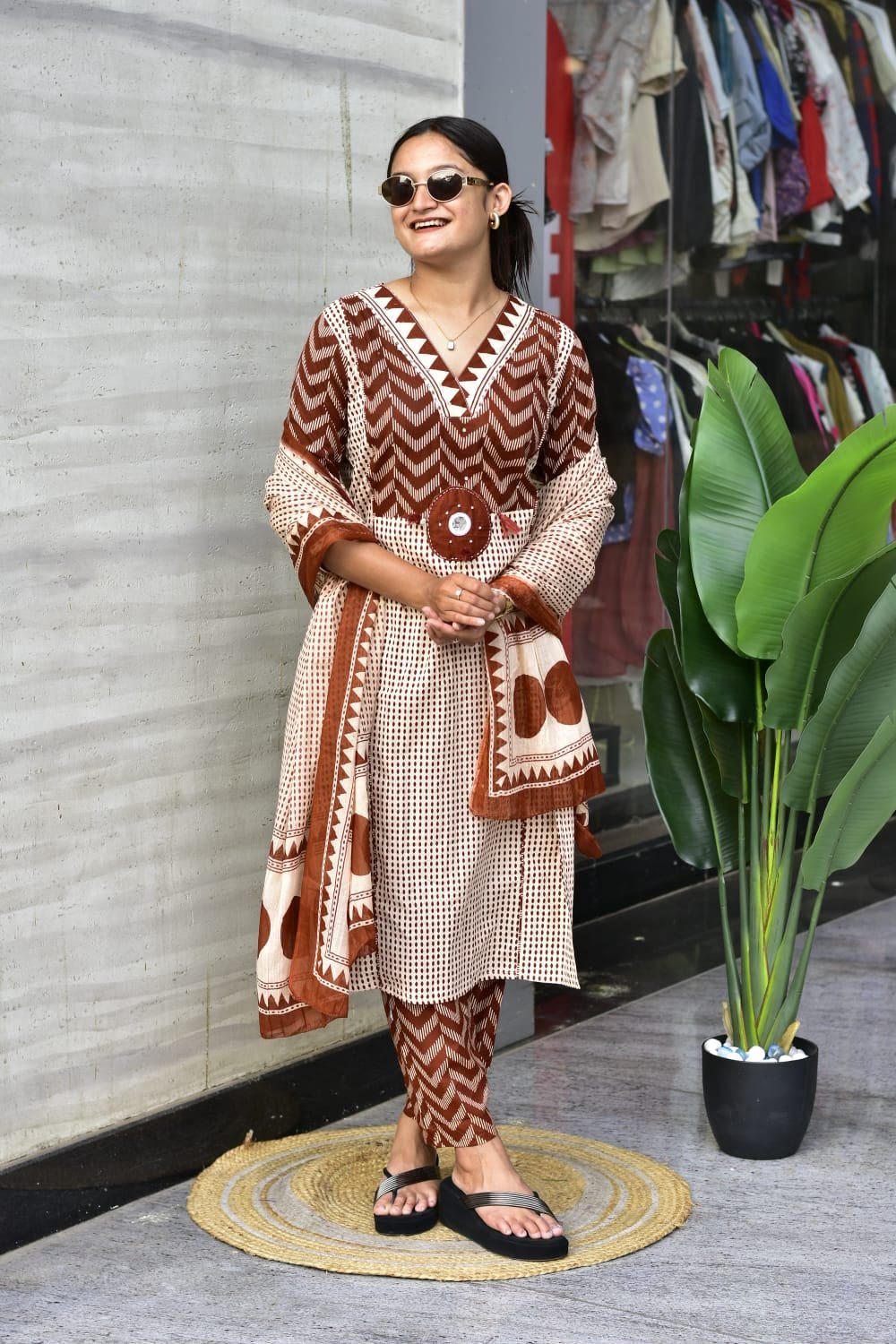 Premium Jaipur Cotton Kurti Set with Pant & Dupatta for Women | Handwork Ethnic Wear - Image 6